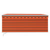 vidaXL Auvent r&eacute;tractable manuel avec store 3x2,5 m Orange et marron