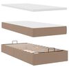 VidaXL Lit ottoman et matelas cappuccino 100x200cm similicuir