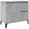 vidaXL Armoire d'&eacute;vier gris b&eacute;ton 65x33x60 cm bois d'ing&eacute;nierie