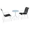 vidaXL Ensemble de bistro 3 pcs Acier Noir