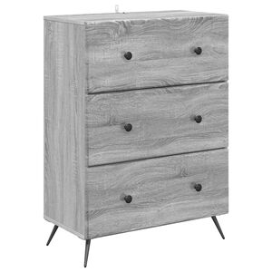 vidaXL Armoire &agrave; tiroirs Sonoma gris 66 x 34,5 x 90 cm