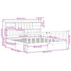 vidaXL Lit biblioth&egrave;que sans matelas 180x200 cm bois massif de pin