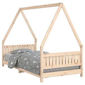 vidaXL Cadre de lit pour enfant 90x190 cm Bois de pin massif