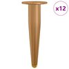 vidaXL Pieds debout 12 pc Dor&eacute; 98 x 40 mm Fer