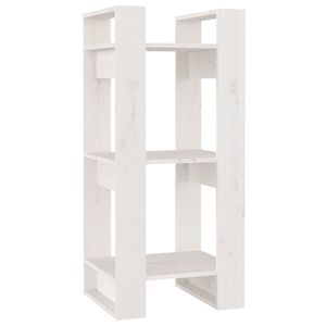 vidaXL Biblioth&egrave;que/S&eacute;parateur de pi&egrave;ce Blanc 41x35x91 cm Pin solide
