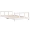 vidaXL Cadre de lit pour enfants blanc 90x190 cm bois de pin massif