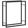 vidaXL Portant de bois de chauffage Noir mat 80x28x86 cm Acier