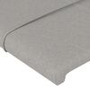 vidaXL T&ecirc;tes de lit 2 pcs gris clair 100x5x78/88 cm tissu