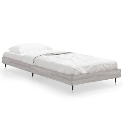 vidaXL Cadre de lit sans matelas sonoma gris 75x190 cm