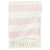vidaXL Couverture Coton Rayures 160x210 cm Vieux rose