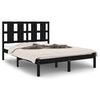 vidaXL Cadre de lit sans matelas noir 120x190 cm bois massif
