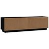 vidaXL Meuble TV Noir 140x35x40 cm Bois de pin massif
