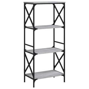 vidaXL Biblioth&egrave;que &agrave; 4 niveaux sonoma gris 59x35x132 cm