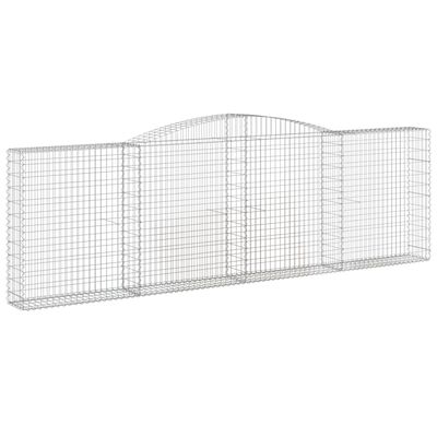 vidaXL Paniers à gabions arqués 10 pcs 400x30x120/140 cm Fer galvanisé