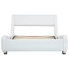 vidaXL Cadre de lit Blanc Similicuir 90x200 cm