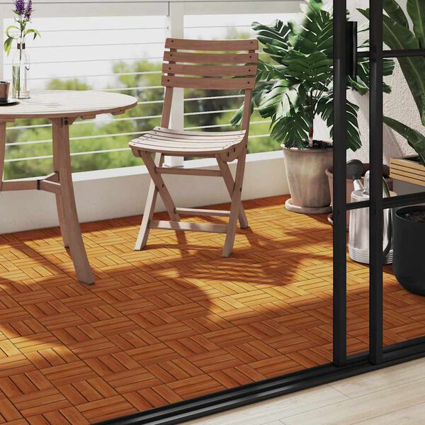 vidaXL Carreaux de terrasse 30x30 cm 10 pcs Acacia