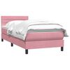 vidaXL Sommier &agrave; lattes de lit avec matelas rose 80x220 cm velours