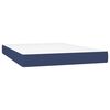 vidaXL Sommier &agrave; lattes de lit matelas et LED Bleu 140x190 cm Tissu
