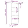 vidaXL Porte coulissante Naturel 80 x 208 cm Bois de pin massif
