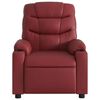 vidaXL Fauteuil inclinable Rouge bordeaux Similicuir