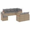 vidaXL Salon de jardin avec coussins 8 pcs beige r&eacute;sine tress&eacute;e
