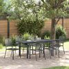 vidaXL Ensemble de salle &agrave; manger pour jardin 7 pcs Anthracite