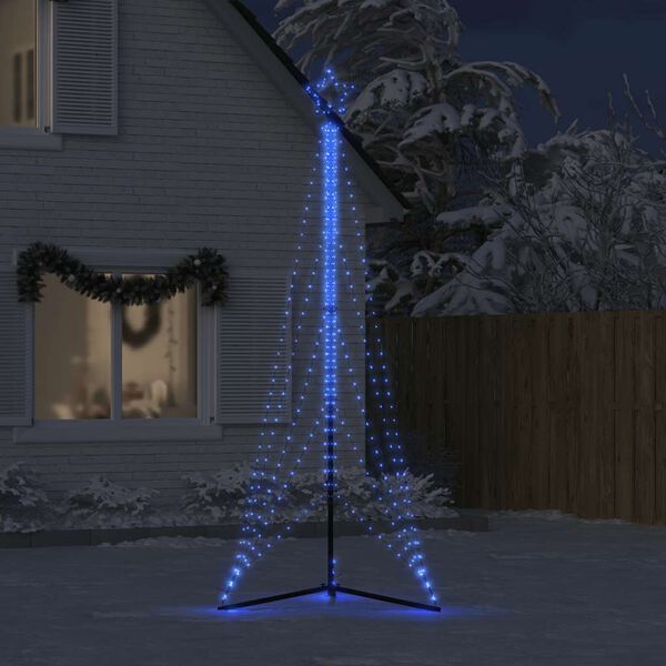 vidaXL Sapin de Noël à LED 525 LED bleu 302 cm