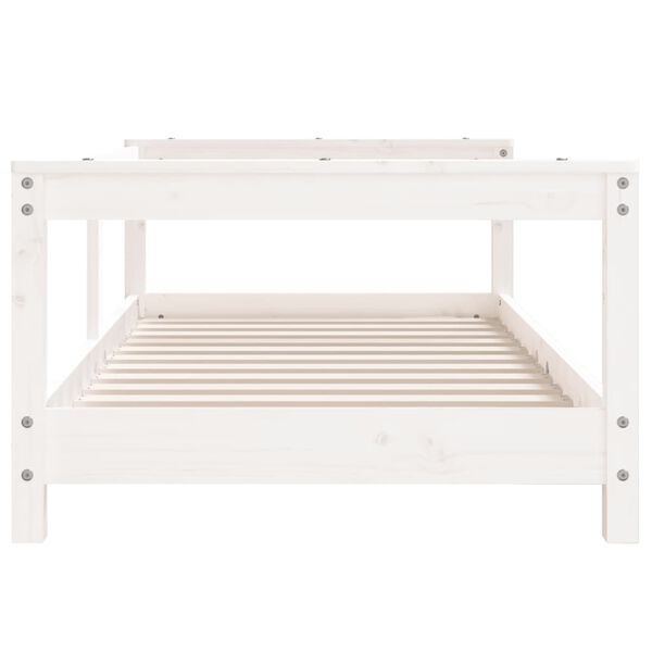 vidaXL Cadre de lit pour enfant blanc 70x140 cm bois de pin massif