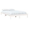 vidaXL Cadre de lit sans matelas blanc 200x200 cm bois massif