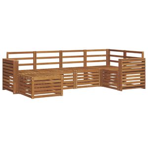 vidaXL Ensemble de canap&eacute;s d'ext&eacute;rieur 6 pc Naturel Polyester