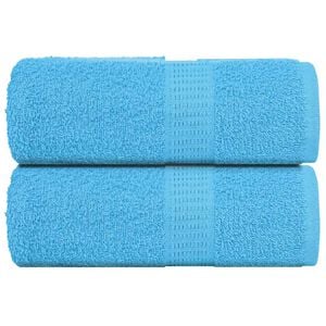 vidaXL Serviettes de toilette FROGN 2 pi&egrave;ces Turquoise 30x30 cm 360 g/m&sup2;