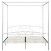 vidaXL Cadre de lit sans matelas avec baldaquin blanc 180x200 cm m&eacute;tal