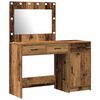 vidaXL Table de Toilette avec tiroir 2 pcs Marron 40 x 41 x 75 cm