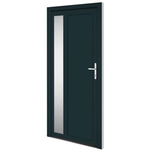 vidaXL Porte d'entr&eacute;e anthracite 98x200 cm PVC