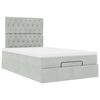 vidaXL Cadre de lit ottoman et matelas gris clair 120x200 cm velours