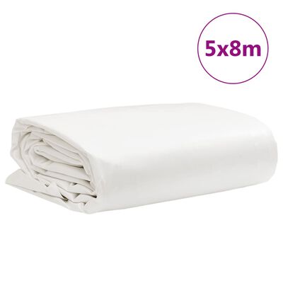 vidaXL Bâche blanc 5x8 m 650 g/m²