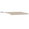 vidaXL Auvent r&eacute;tractable &eacute;lectrique Beige et blanc 4,5 &times; 3 m