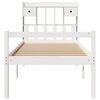vidaXL Lit biblioth&egrave;que sans matelas blanc 75x190cm bois de pin massif