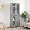 vidaXL Buffet haut Gris b&eacute;ton 69,5x34x180 cm Bois d'ing&eacute;nierie