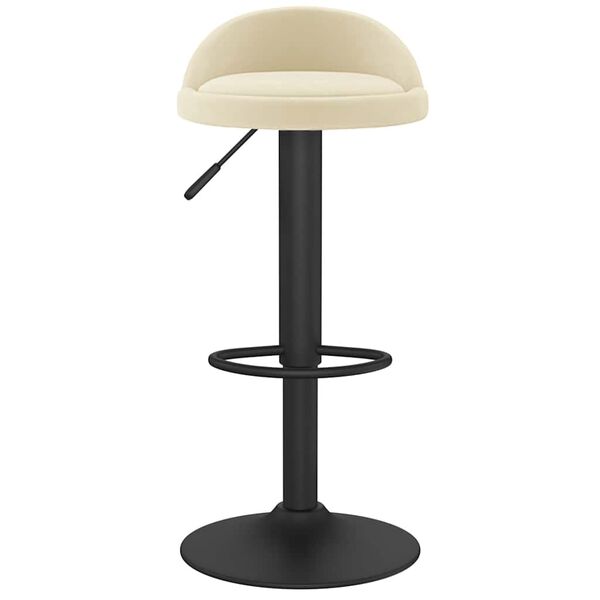 vidaXL Tabouret de bar Crème Velours
