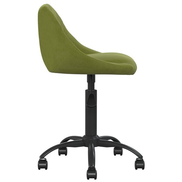 vidaXL Chaise de bureau Vert clair Velours