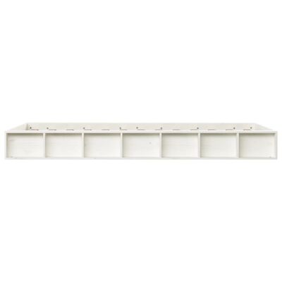 vidaXL Cadre de lit Blanc 90x190 cm Simple Bois massif