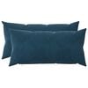 vidaXL Coussin avec oreiller HEERLEN 2 pi&egrave;ces Bleu Velours