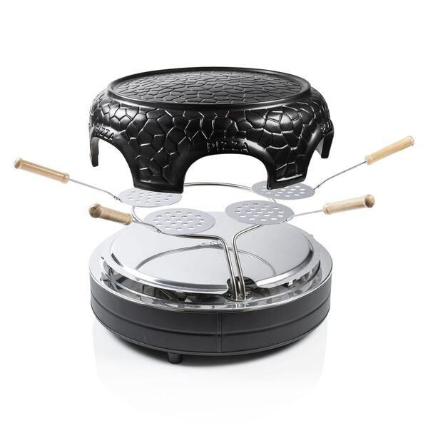 Bestron Appareil &agrave; pizza pour 4 personnes APD400Z 800 W Noir