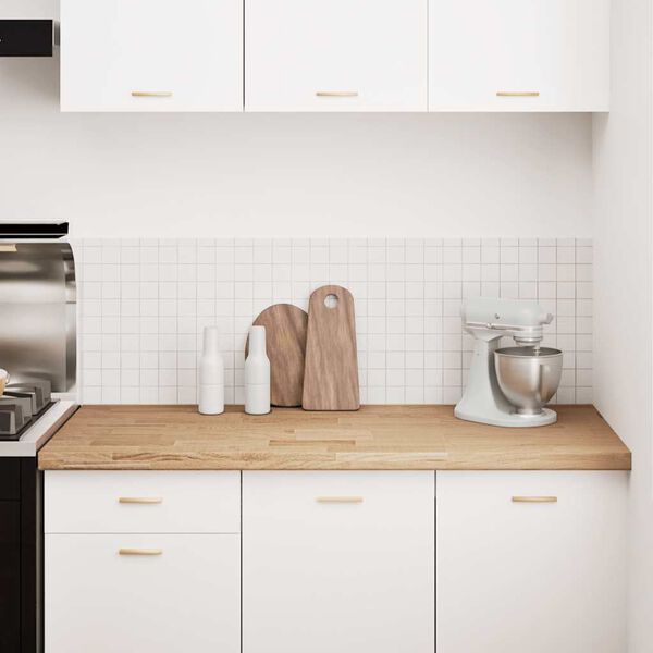 vidaXL Plan de travail de cuisine bois de ch&ecirc;ne massif rectangulaire