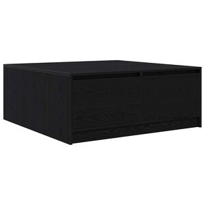 vidaXL Table basse avec tiroirs ch&ecirc;ne noir 100x100x40 cm