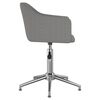 vidaXL Chaise pivotante de bureau Gris clair Tissu