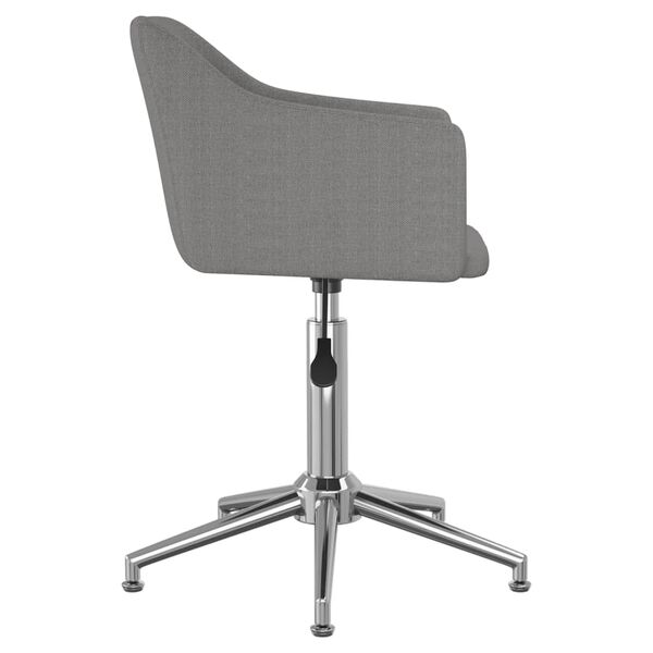 vidaXL Chaise pivotante de bureau Gris clair Tissu
