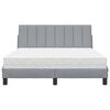 vidaXL Lit avec matelas Hanko gris clair 140x190 cm tissu