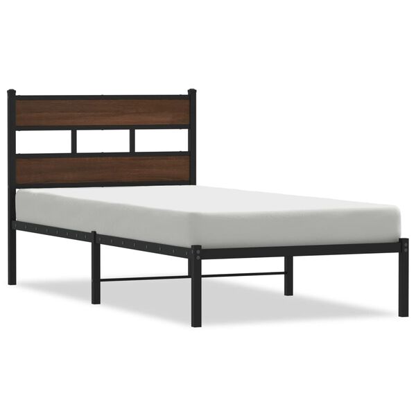 vidaXL Cadre de lit sans matelas avec t&ecirc;te de lit 100x190 cm